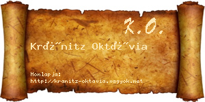 Kránitz Oktávia névjegykártya